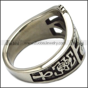 Roestvrijstalen Cluster Ringen Vintage Egyptische Sieraden Zilver Gegraveerd Holle Ammon Oog Vingerring - Product Image 3