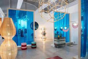 Lampade da Terra <span class=keywords><strong>LED</strong></span> Decorative per Soggiorno Lampada da Terra di Design Rosa con Nappine - Product Image 3