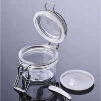 Petits pots conteneurs en plastique transparent en PET, 5 pièces, 120ml, 4oz, pour pommade à cheveux