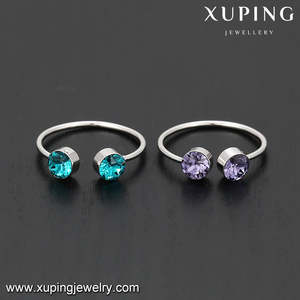 14529 Xuping haute qualité Swarovski bague ouvert ravissante avec deux diamants pour les femmes - Product Image 5