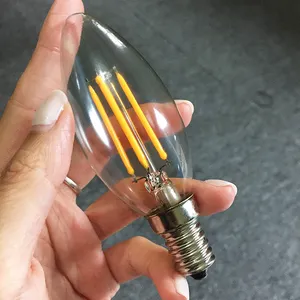 4w Led Filament Led Bulbs C35 E12 4W Warm Cool White Led Candle Filament Light Bulb