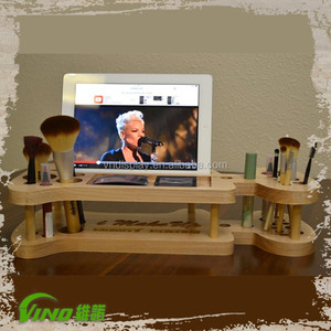 Shabby Chic ที่วางโทรศัพท์มือถือทำจากไม้,ชั้นวางของเฟอร์นิเจอร์สำหรับจัดแสดงสินค้าบนมือถือที่วางปากกาที่วางปากกาที่ช่วยจัดระเบียบเครื่องสำอางทำจากไม้ไม่เหมือนใคร - Product Image 2