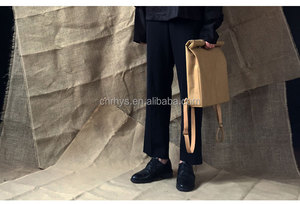 Zaino da viaggio per zaino in carta kraft di design personalizzato con personalità vegetariana in cellulosa naturale antica - Product Image 4