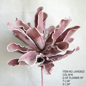 Canton Fair decorativo Artificial teñido Eva flor 34 "suculento arbusto largo tallo para decoración del hogar - Product Image 2