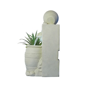 Camera Ornamento Arenaria Fontana di Acqua Dell'interno con Vaso di fiori - Product Image 3