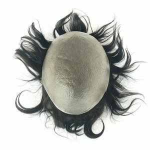 Protesi Capillare da <span class=keywords><strong>Uomo</strong></span> in Capelli Umani Indiani Sistema di Infoltimento Toupet 0,02-0,03mm V-Loop - Product Image 4