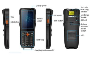 Ht380k tùy chỉnh PDA công nghiệp cầm tay Android 6.0 thiết bị đầu cuối với IP65 bảo vệ 4 gam/LTE 1D/2D quét 8MP Máy ảnh-trong kho - Product Image 6