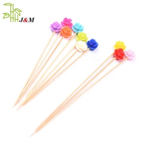 Tay Hoạt Động Ưa Thích Trái Cây Cocktail Picks Gậy Tre Hạt Hoa Xiên - Product Image 2