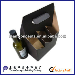 paquete de seis bordo de kraft botella de cerveza caja de papel - Product Image 1