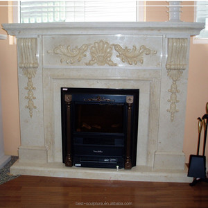 चीन प्राकृतिक काले गोल्डन के साथ संगमरमर चिमनी <span class=keywords><strong>mantel</strong></span> - Product Image 6