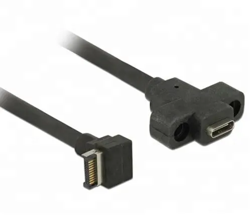 USB 3.1 לוח קדמי סוג זווית 90 תואר c הר <span class=keywords><strong>כבל</strong></span>