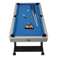 Mesa de Billar Plegable para Uso Familiar en Interiores, de 6 a 8 pies, Construcción de Pizarra, Colores Personalizables