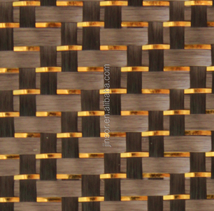 Tela de Fibra de Carbono Tejida Lisa 3K Dorada Metálica para Uso en Automóviles, Artesanía e Industria - Product Image 2