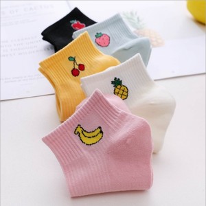 YUELI Custom <strong>Art</strong> Fresh Fruit Boat <strong>Socks</strong> Women Ankle Cotton <strong>Socks</strong> - Product Image 3
