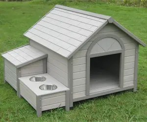 Design Kennels Wooden Outdoor Dog House Kennel Cages Portable Pet Houses With Dog Bowl