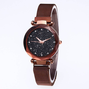 Custom Magnetic Japan Quartz Movt OEM cassa posteriore in acciaio inossidabile Stars Starry Sky Watch - Product Image 2