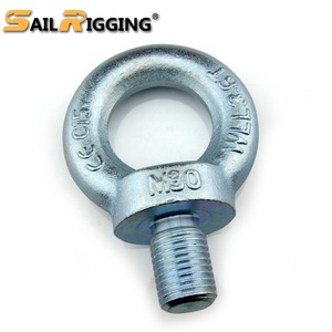 Boulon à oeil forgé Din580 <span class=keywords><strong>de</strong></span> <span class=keywords><strong>levage</strong></span> en acier au carbone C15 <span class=keywords><strong>M16</strong></span> M20 boulon à oeil à <span class=keywords><strong>anneau</strong></span> - Product Image 1