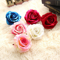Fabricant en gros de têtes de fleurs artificielles en flanelle, simulation de rose
