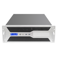 Châssis de serveur industriel 4U 19 pouces avec panneau en aluminium, support LCD pour 7 cartes PCI-E, boîtier de montage en rack industriel