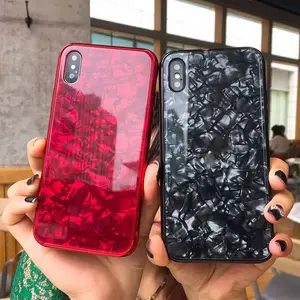 Warna Tepi TPU Kaca 2 In 1 Smart Sel Ponsel Case Penutup Belakang Shell Pola Perumahan untuk OPPO F5 f7 A57 A59 A77 A79