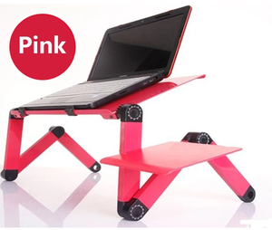 Taşınabilir ayarlanabilir alüminyum dizüstü bilgisayar masası/standı/masa bacalı w/CPU hayranları & ekstra büyük Mouse Pad yan montaj - Product Image 4