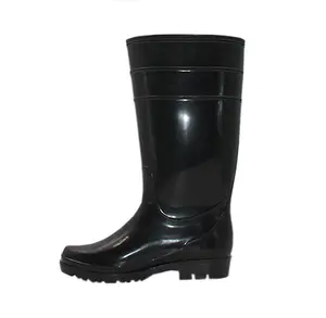 Negro de moda barata de seguridad Botas de lluvia de goma