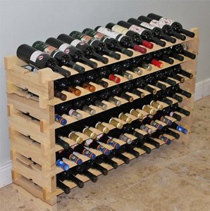Apilamiento de madera sólida de pino estante capas estante para <span class=keywords><strong>vino</strong></span> tinto - Product Image 1