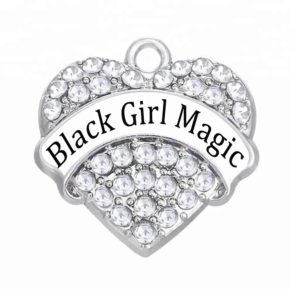 Pingente de cristal de coração para meninas, charme mágico com nomes personalizados para fazer joias
