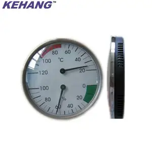 Termometer Higrometer Jam Dinding Ukuran Besar, Pengukur Suhu Sauna dan Higrometer