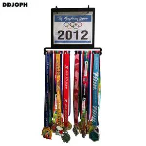 Cintre de médaille avec porte-dossard pour marathon, course à pied, natation, cyclisme sport médailles