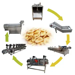 Máquina para hacer Chips de plátano, línea de producción