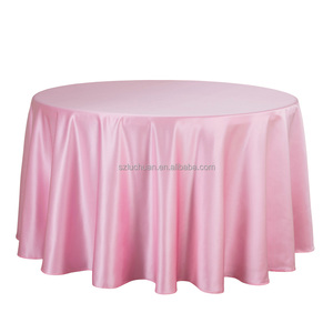Lucido Viola Raso Materiale Panno Tavola Rotonda per la Cerimonia Nuziale - Product Image 4