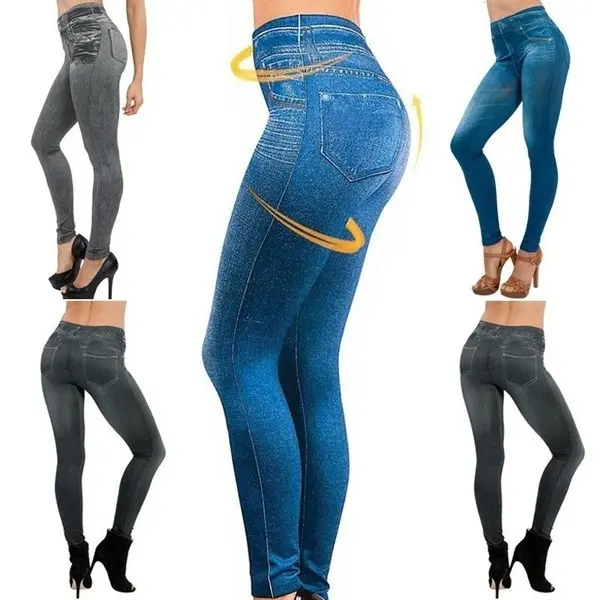 Legging en jean slim pour femmes, pantalon style coréen, meilleure vente