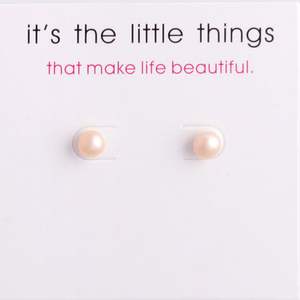 फैशन कान की बाली गर्म बिक्री मीठे पानी पर्ल स्टड कान की बाली आभूषण थोक आधा दौर मोती महिलाओं के लिए 2019 - Product Image 4