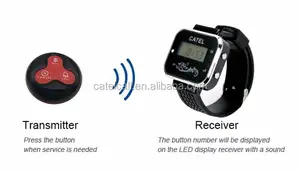 Restaurant Wireless Calling System Service Bell Waiter Call Button Waterproof Pager Fast Food Restaurant Pager System
