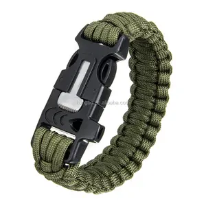 KongBo 도매 4 1 화재 스타터 야외 생존 Paracord 팔찌