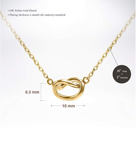 2019 New Fashion Jewelry 14K <strong>Gold</strong> Plated <strong>Infinity</strong> <strong>Necklace</strong>, Bridesmaids Gifts Knot <strong>Necklaces</strong> for Women - Product Image 2