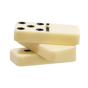 Dominós de urea color marfil, no tóxicos, de alta calidad y bajo precio al por mayor, 50x25x12 mm, diseño impreso para juguetes, juego combinado de 4 - Product Image 3