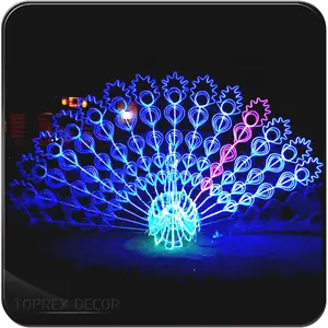 Разноцветный светодиодный светильник diwali в виде павлина