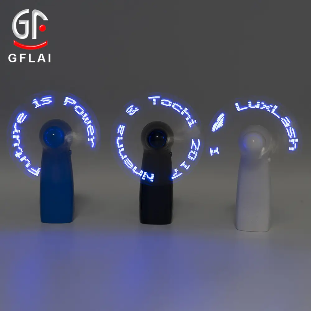 GFLAI Supplier Manufacture Hand Fan On Battery Fancy Led Lights Party Light Fan Baby Fan With Flexible Tripod