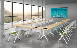 Mobiliario escolar y de oficina, mesa plegable de formación y reunión para aula y espacio de trabajo - Product Image 6