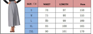 Tasca A Vita alta Gonne Delle Donne Primavera Split Lato Lungo di Modo <span class=keywords><strong>Gonna</strong></span> A Pieghe Con Cintura Casuale Delle Signore Vestito Pieno Saia Longa Grigio E8601 - Product Image 2