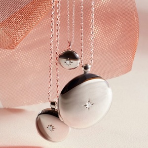 Collana con Ciondolo in Pietra di Luna, Gioielli alla Moda, Collane Placcate Oro in Argento, Collane da Donna in Argento Sterling 925, Stile Hip-hop con Zirconi Lucidati - Product Image 3