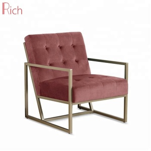 <span class=keywords><strong>Poltrona</strong></span> Relax con <span class=keywords><strong>Gambe</strong></span> in Metallo Dorato per Negozi di Abbigliamento e Boutique - Product Image 2