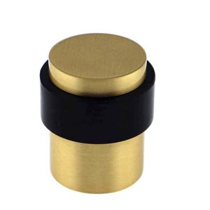 Tope de puerta de latón Tope de puerta resistente montado en el suelo - Product Image 1