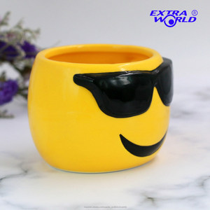 Gran capacidad de cerámica pintada a mano personalizado taza de café Taza de cerámica Emoji - Product Image 4