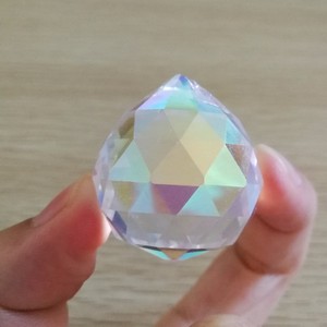 Revêtement en cristal AB <span class=keywords><strong>boule</strong></span> suspendue à facettes en cristal pour décoration de pièces d'éclairage de lustre - Product Image 5