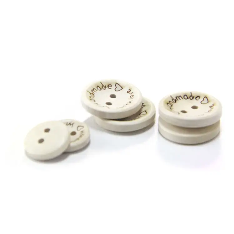 50 boutons en bois avec 2 trous personnalisés, cadeau créatif de noël, couture, artisanat