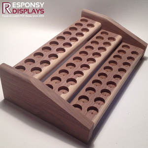 ชั้นวางแสดงบนโต๊ะทำจากไม้สามชั้นอุปกรณ์จัดระเบียบหลายด้านสำหรับน้ำมันหอมระเหยผลิตภัณฑ์ดูแลผิวอุปกรณ์ตกแต่งเคาน์เตอร์ร้านเครื่องสำอาง - Product Image 6