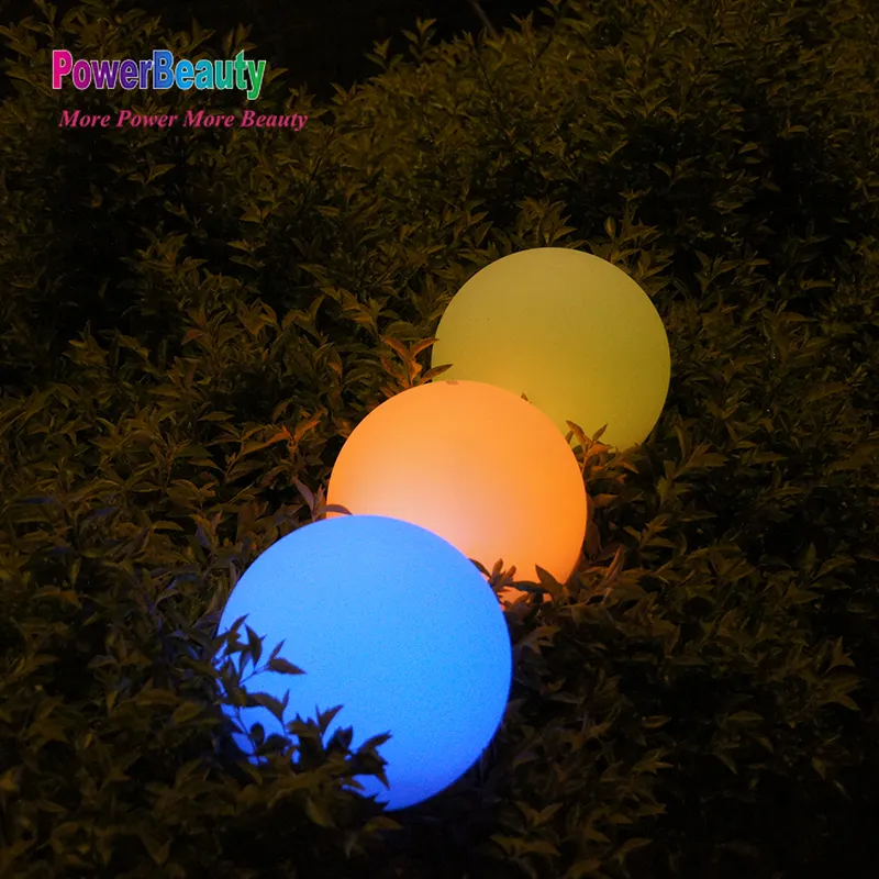 Solar nuevo diseño plástico piscina bolas piscina flotante brillo bola de luz con led